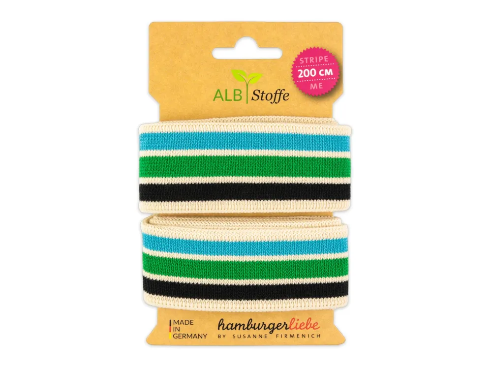 Stripe Me College Easygoing Band meringa-türkis-verde erba-schwarz