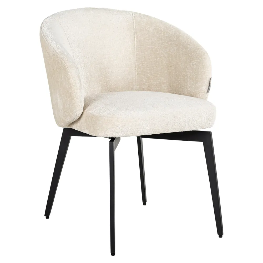 Stuhl Amphara white chenille fire retardant (FR-Bergen 900 white chenille)