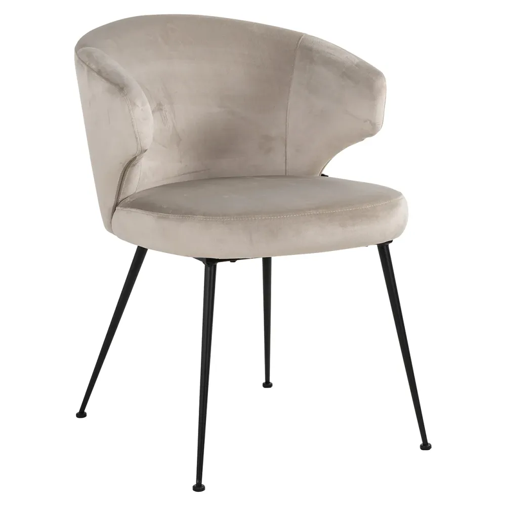 Stuhl Xandra khaki velvet (Quartz Khaki 903)