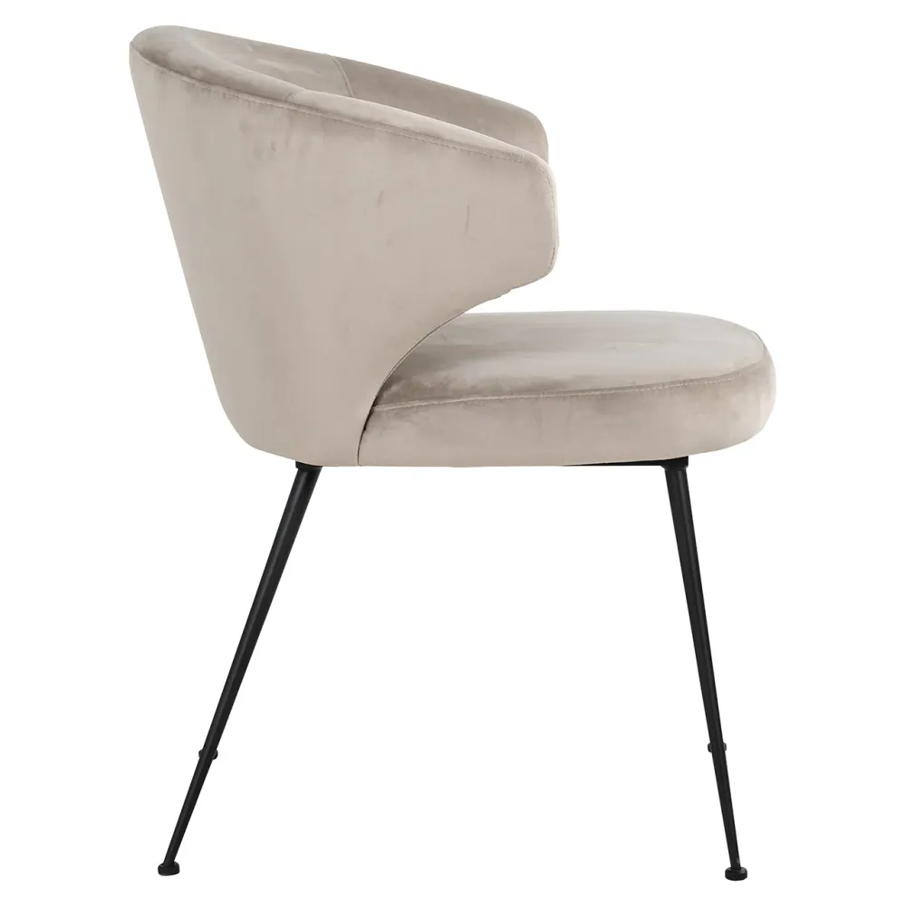 Stuhl Xandra khaki velvet (Quartz Khaki 903)