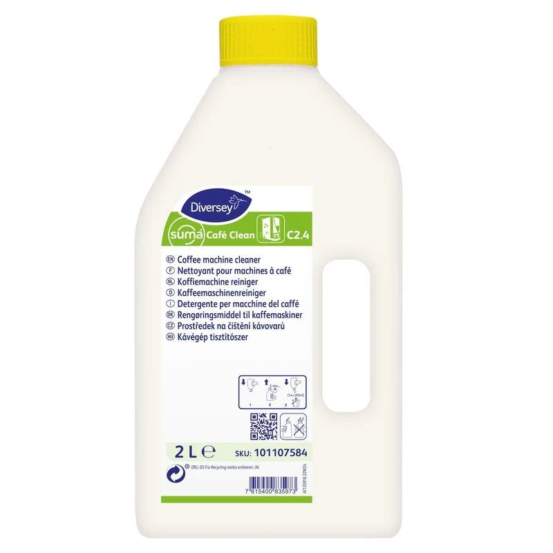 Suma Café Clean C2.4, Flüssiger Kaffeemaschinenreiniger, chlorhaltig | Flasche (2 l)