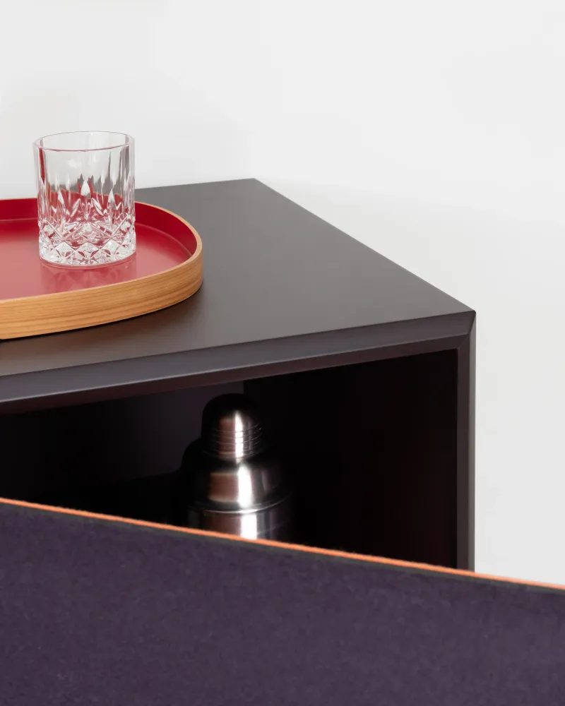 TACITO TV-Schrank lila Filz