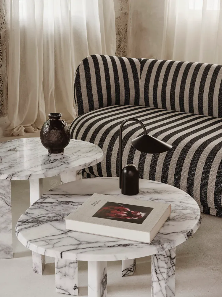 Taula Coffee Table - White/Charcoal