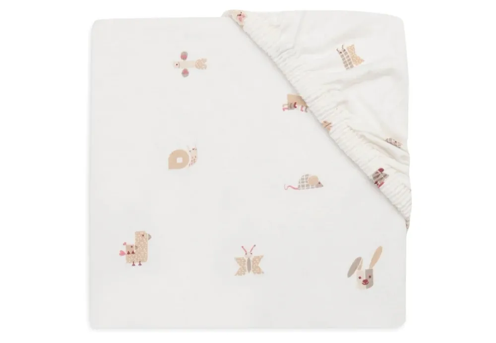 Jollein Spannbetttuch Cradle Animal Friends 50X80Cm