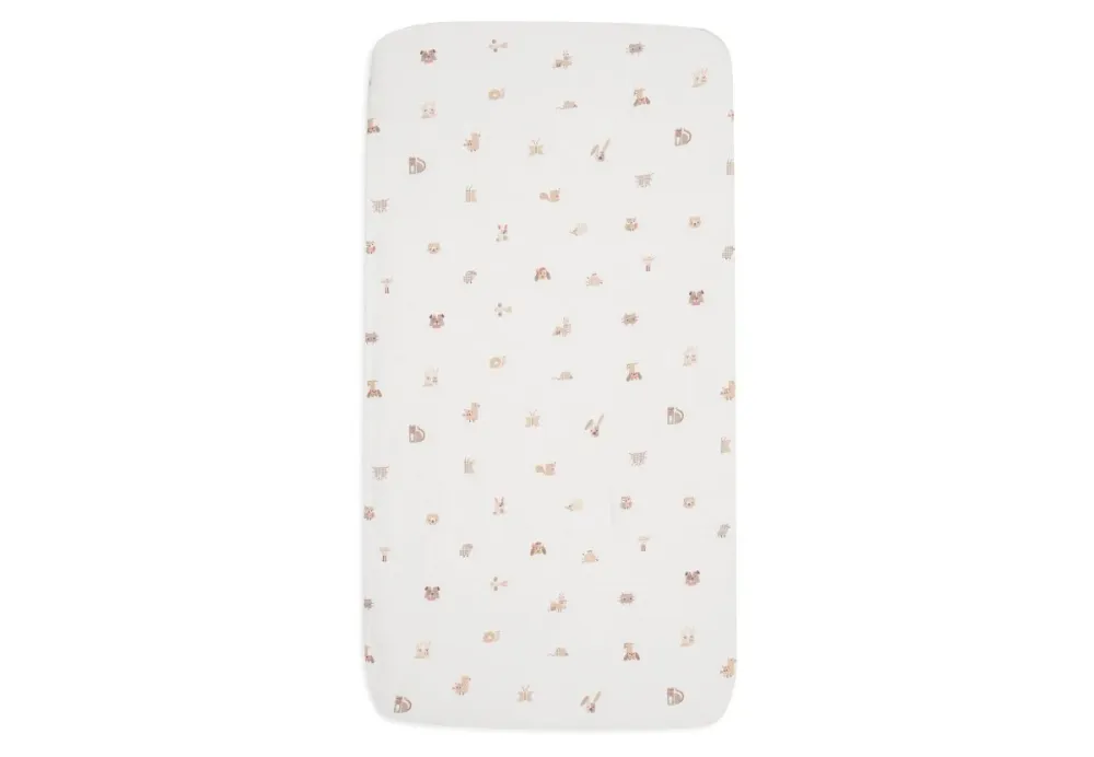 Jollein Spannbetttuch Cradle Animal Friends 50X80Cm