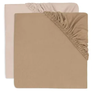 <tc>Jollein</tc> Spannbetttuch Kleinkind 60X120Cm - Wildrose/Biskuit - 2 Stück