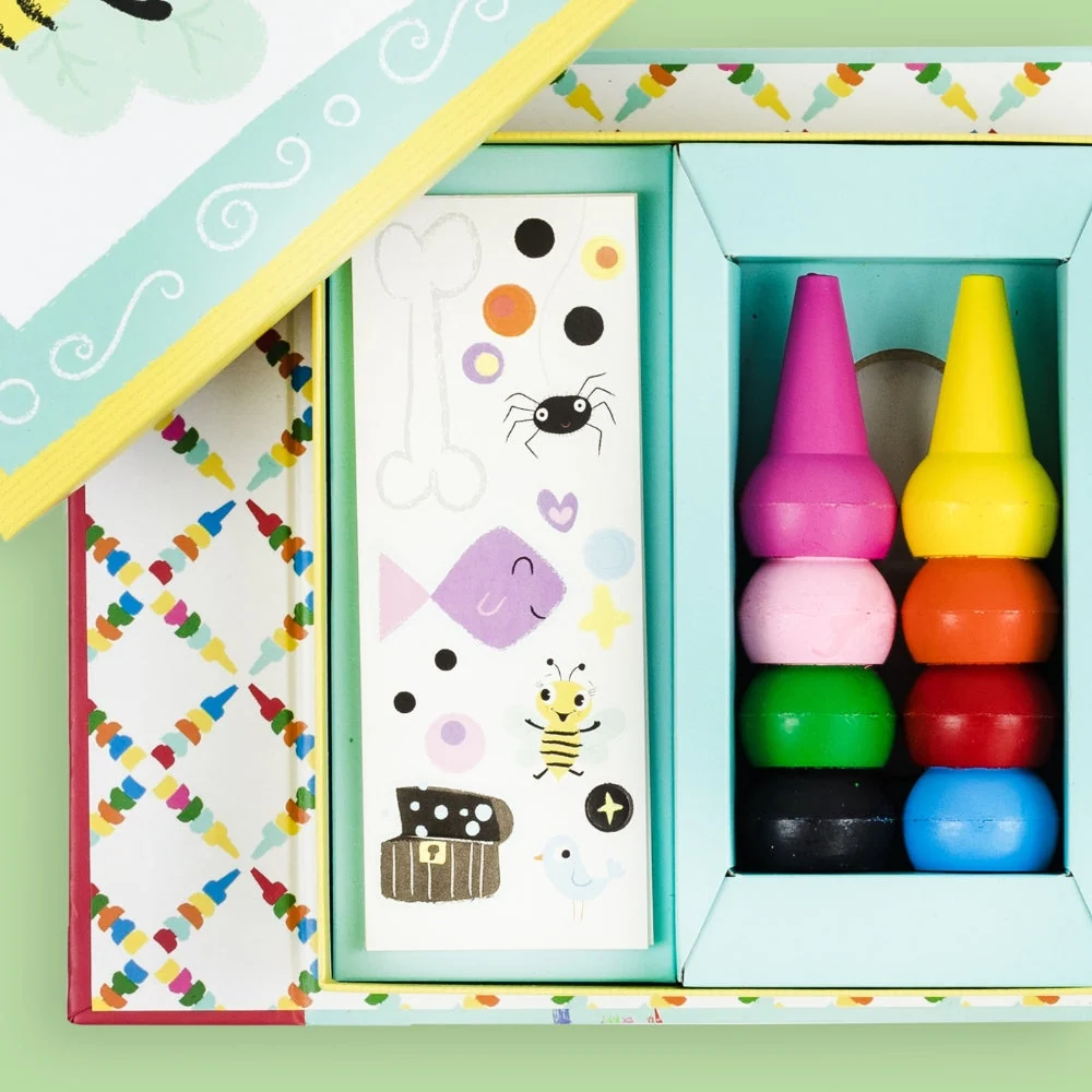 Tiger Tribe Baby Malbuch und Buntstifte Set Tiere