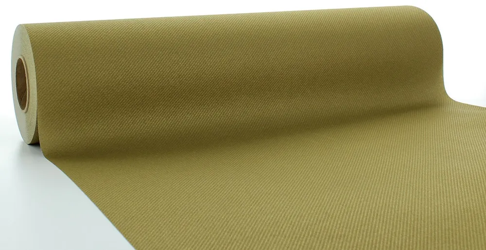 Tischläufer Gold, Airlaid 40cmx24mtr, Karton mit 4 Rollen.
