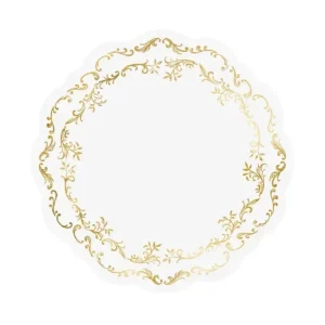 Tischsets Weiß Gold-Ornament 35,5 cm | 6 Stück