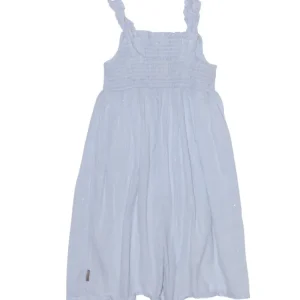 Träger-Kleid hellblau gestreift Gr.122 | Creamie