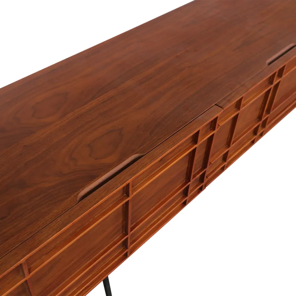 TV-Schrank mit Lamellen – Dunkirk – Walnuss – 165 cm