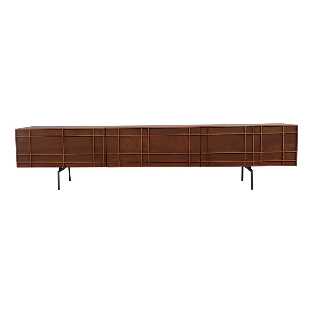 TV-Schrank mit Lamellen – Dunkirk – Walnuss – 165 cm