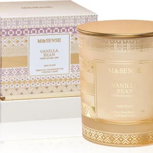 Vanilla Bean Scented Luxury Candle Gift Set 210g - Slow