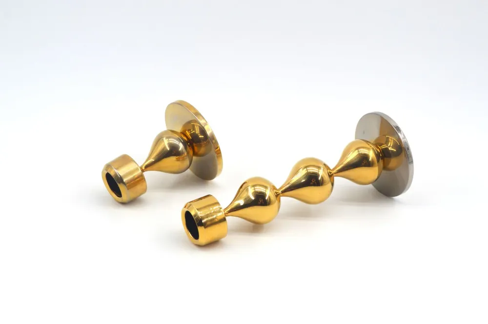 Vintage Design Asmussen Danmark 24 Karat vergoldete Design Kerzenhalter Hugo Asmussen Design 1970s dänische MCM Designklas...