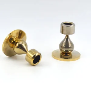Vintage Design Asmussen Danmark 24 Karat vergoldete Design Kerzenhalter Hugo Asmussen Design 1970s dänische MCM Designklas...