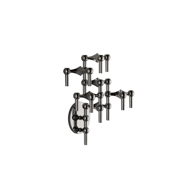 Wandhalter schwarz chrome Stoff Nagel