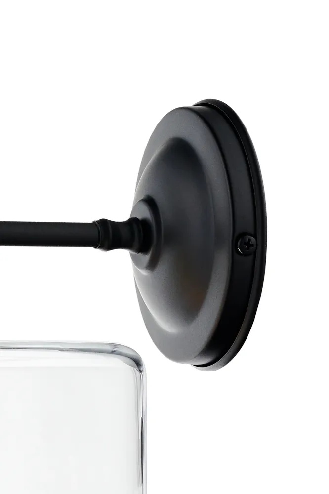 Wandleuchte LONGIS IV transparent mit Schwarz und Gold
