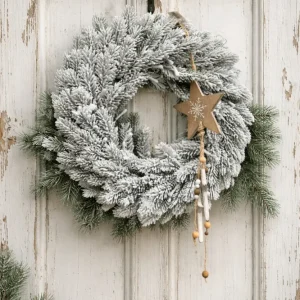 Weihnachten künstlicher Türkranz fertig dekoriert