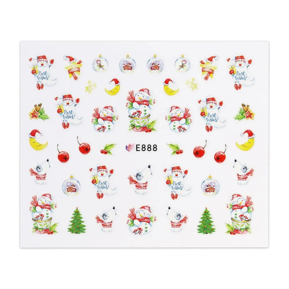 Weihnachtsaufkleber - Schneemann & Weihnachtsbäume
