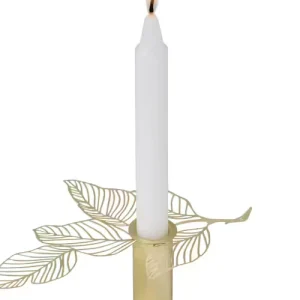 Weihnachtsschmuck / Kerzenständer / Haselnuss / gold