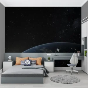 Weltraum Tapete | Erdansicht und Sternennacht