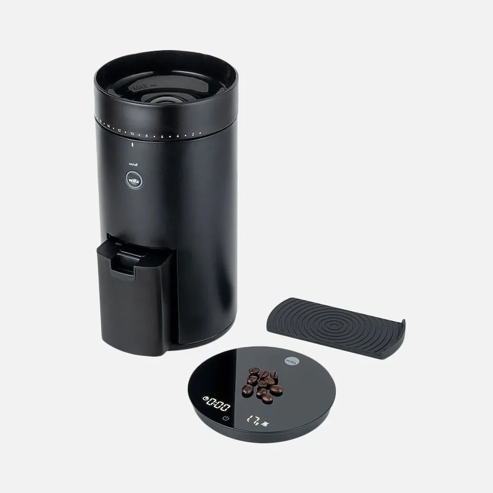 Wilfa WSFBS-200B Uniform+ elektrische Kaffeemühle Schwarz, mit integr. Waage