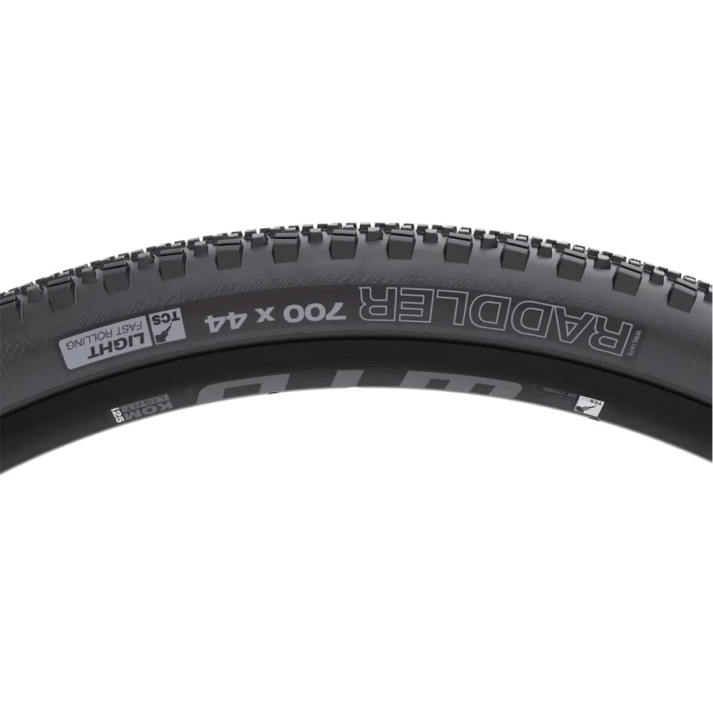 WTB-Reifen RADDLER TCS LIGHT FAST ROLLING DUAL DNA SG2 700x44c Tubeless Ready Verstärkt Schwarz