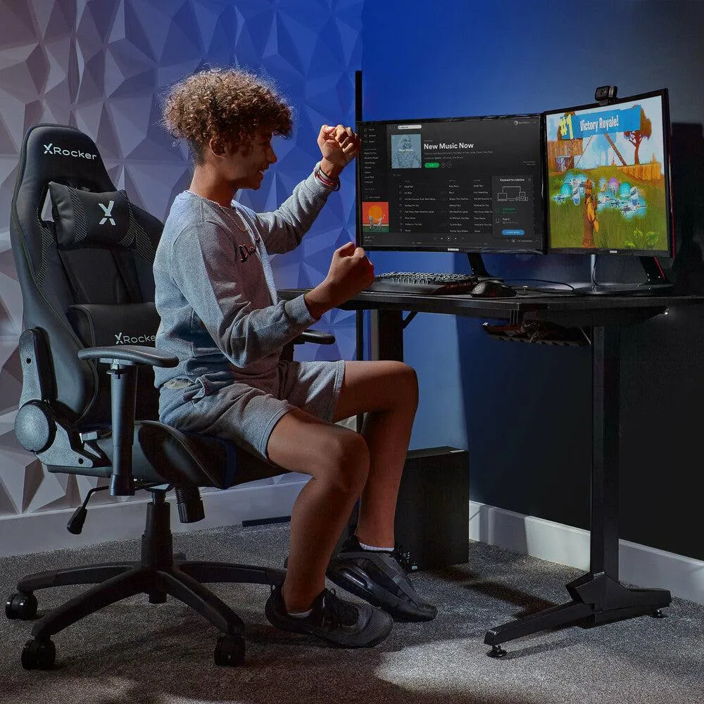 XROCKER AGILITY JUNIOR PC-Büro-Gaming-Stuhl - Carbon Schwarz