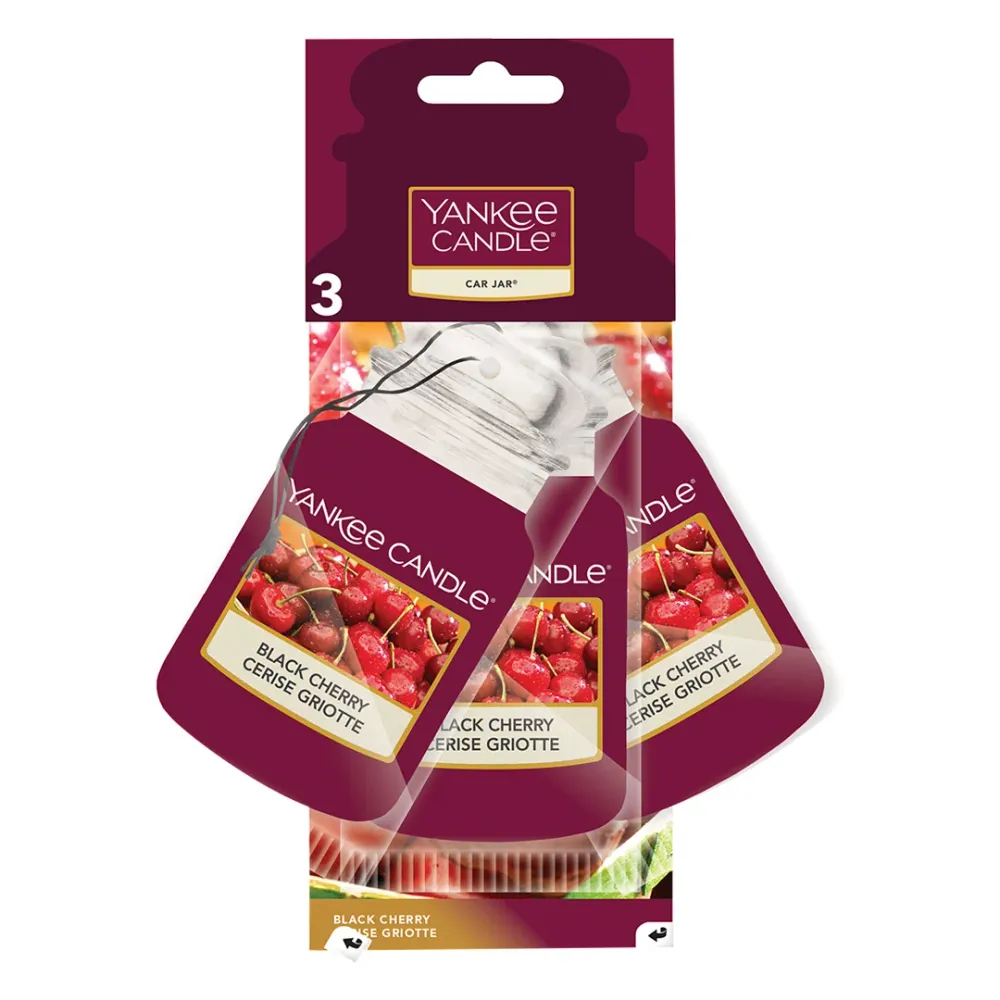 Yankee Candle - Black Cherry - Car Jar® Bonus-3er-Pack