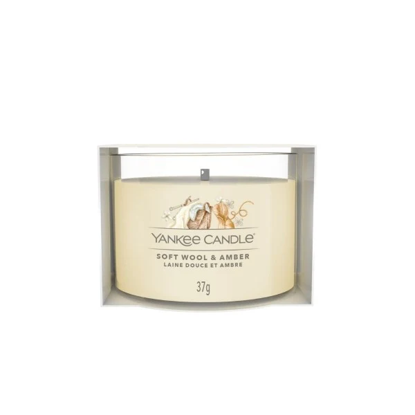 Yankee Candle - Soft Wool & Amber - Votivkerze im Glas - 37g