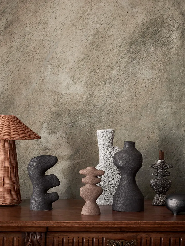 Yara Candle Holder - Large - Dark Sand