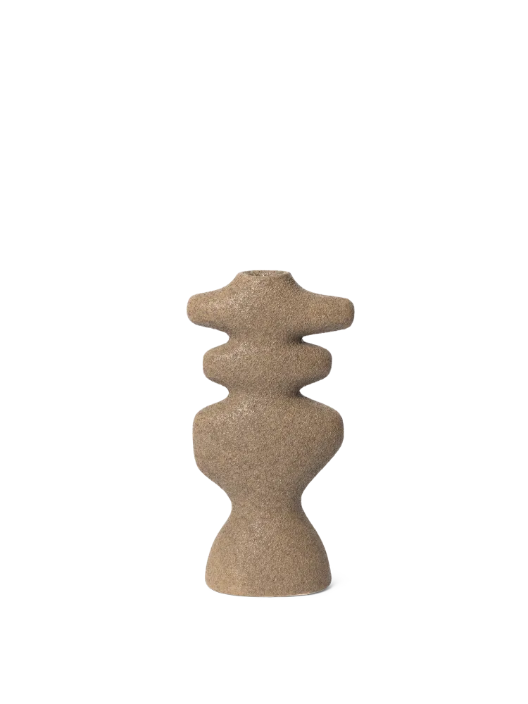 Yara Candle Holder - Large - Dark Sand