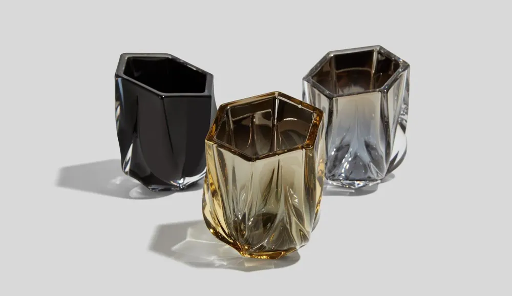 Zaha Hadid Design Shimmer Teelichthalter | Schwarz