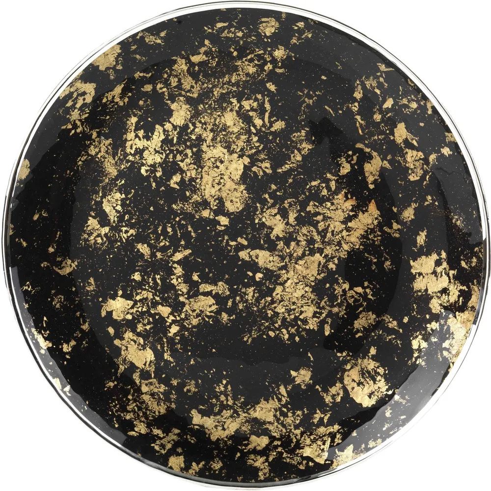 Argenesi Gold Leaf Glastablett 34cm mattschwarz 1.754144