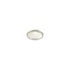 Argenesi Untersetzer Tablett Luce D. 12cm perlweißes Glas Silber 0,02868