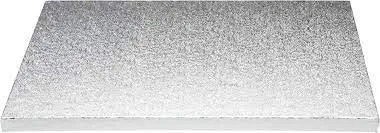 Cake Board PIATTO RETTANGOLARE 45X55 GRIGIO PERLATO DECORATO AMBRAS