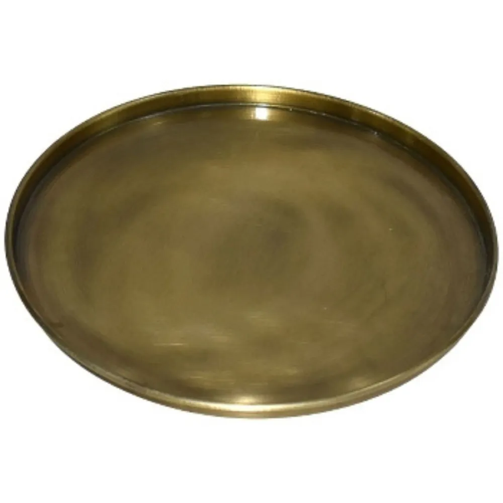 Goldenes Metalltablett Ø22 cm - Exner