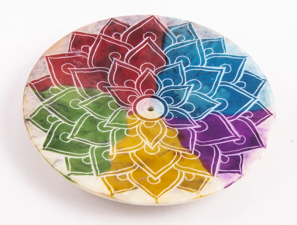 Regenbogen Mandala Stäbchenhalter 7,5 cm