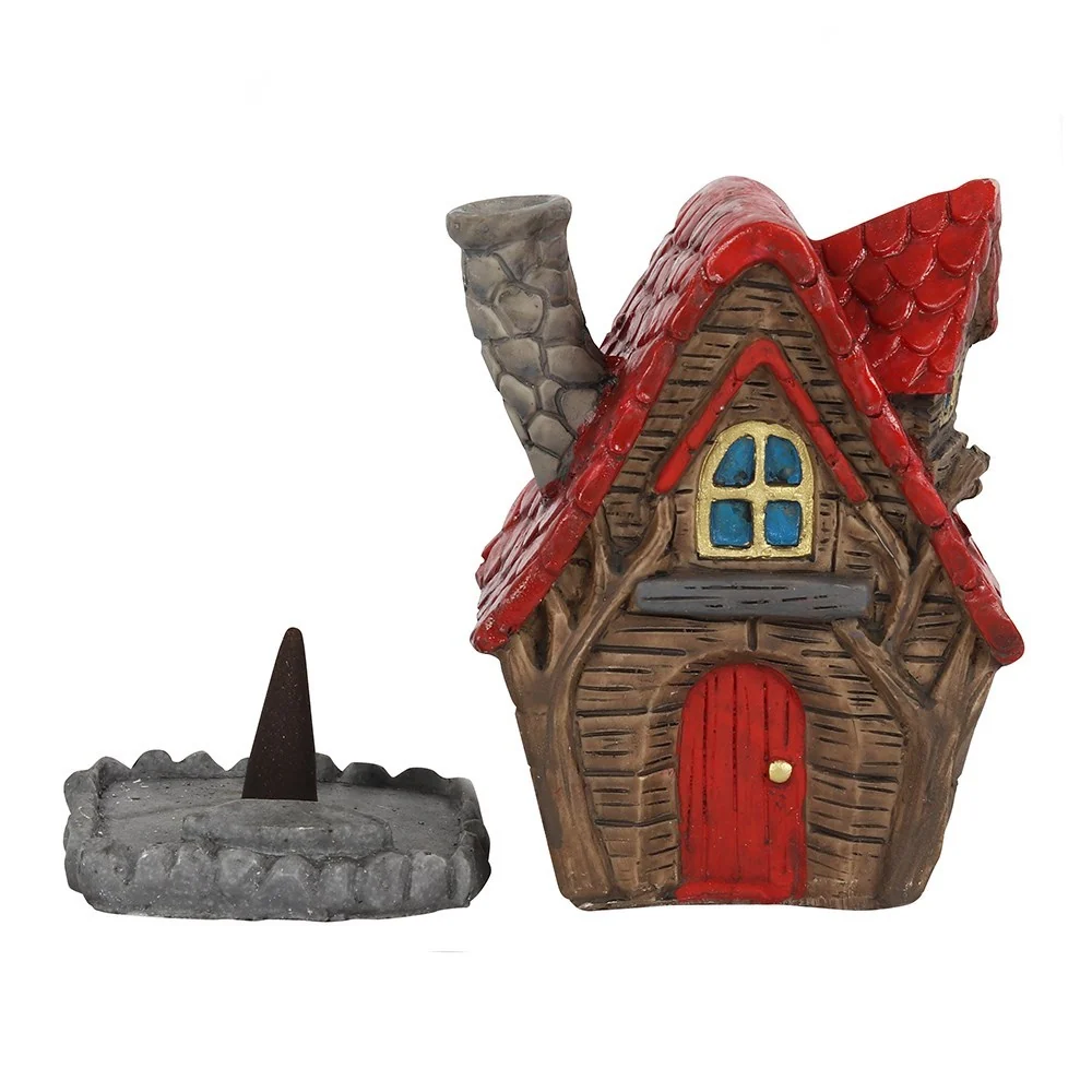 Rot Braunes Feenhaus - Räucherkegelhalter