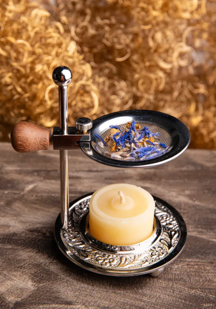 Räuchergefäß Puri – höhenverstellbares Siebgefäß – H: 11,4 cm · Ø 7,7 cm