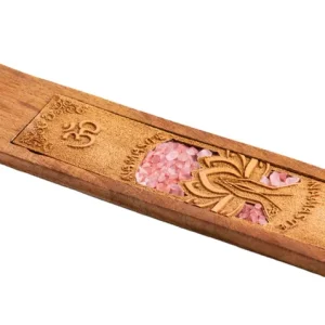 Räucherstäbchenhalter - Namaste mit Rosenquarz