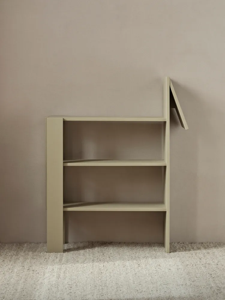 Bücherregal Pferd beige
