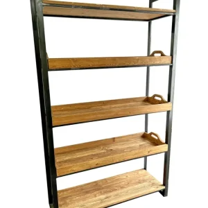 Standregal mit 5 Regalböden – mehrstöckiges Holzregal / Bücherregal mit 5 Fächern / vielseitiges Etagenregal für Wohnzimme...