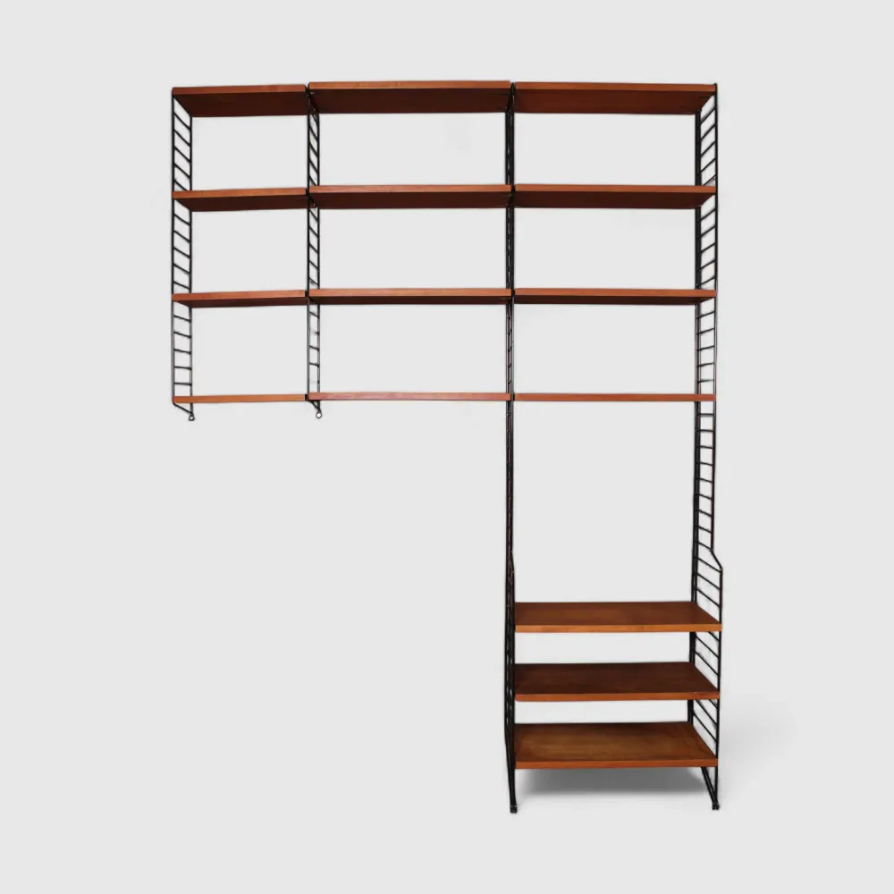 Vintage Wandsystem, Bücherregal String