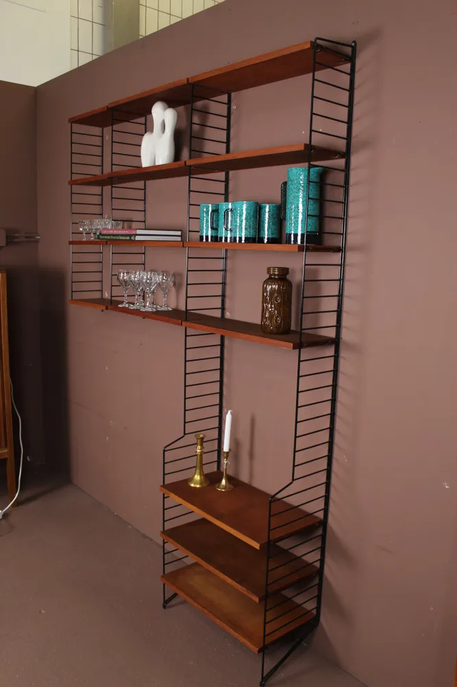 Vintage Wandsystem, Bücherregal String