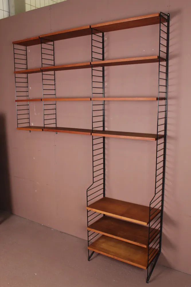 Vintage Wandsystem, Bücherregal String