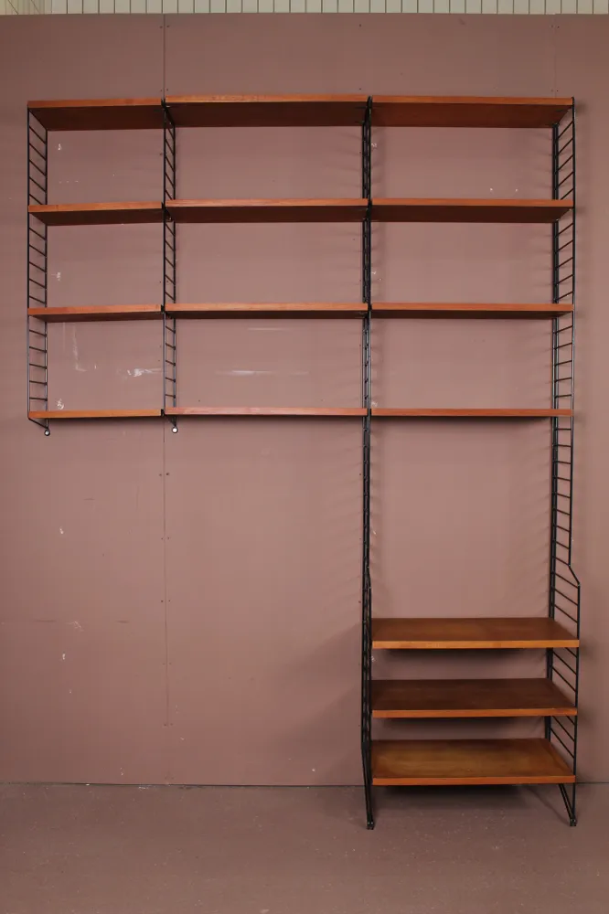Vintage Wandsystem, Bücherregal String
