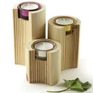 3er Set Teelichthalter "Linea"