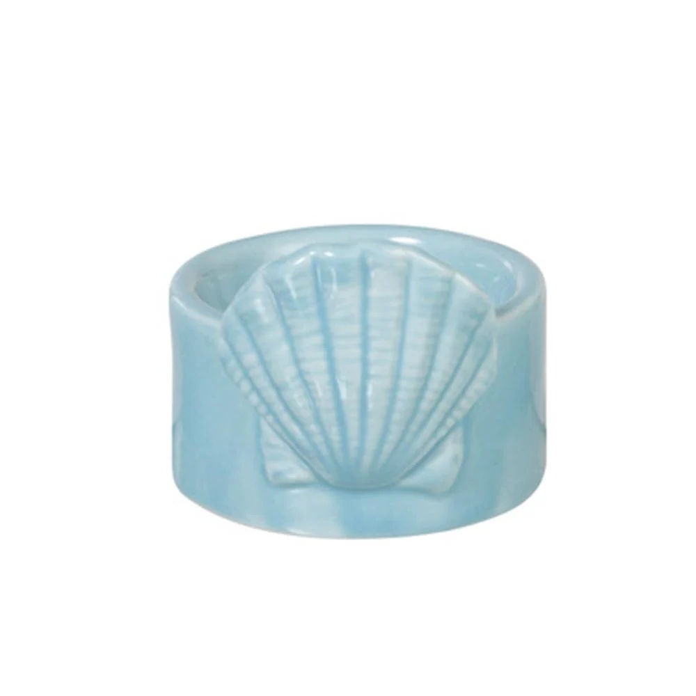 J-Line - Teelichthalter Muschel blau