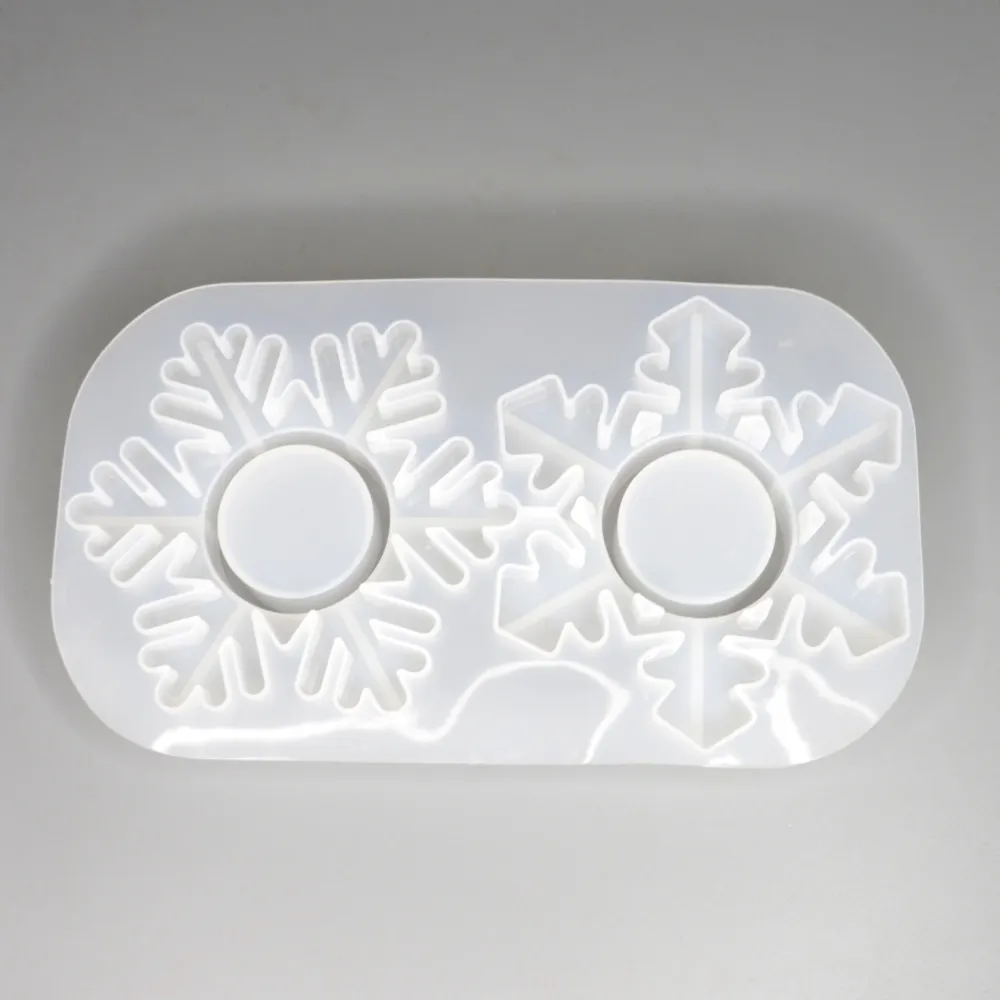 Silikonform Schneeflocken Teelichthalter Kerzenständer Gießform ca. 11 cm